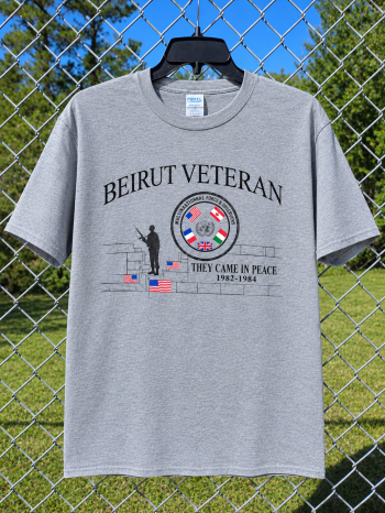 T-Shirt/ Beirut Veteran Gray Front and Back Print